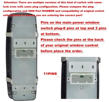 68086693AD Power Window Master Switch para 2011-2014 Jeep Grand Cherokee Dodge Durango