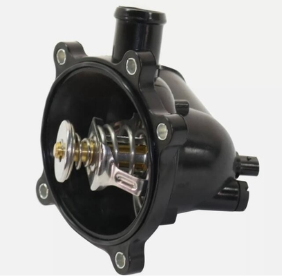 Montagem de caixa de termostato de resfriamento de motor de plástico metálico para Audi A6 S6 S6 S8 Q7 Volkswagen Touareg Preto