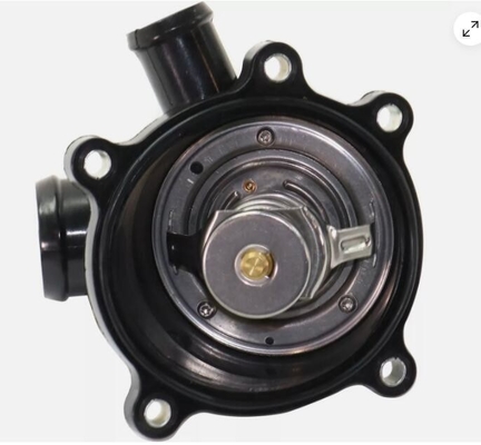 Montagem de caixa de termostato de resfriamento de motor de plástico metálico para Audi A6 S6 S6 S8 Q7 Volkswagen Touareg Preto