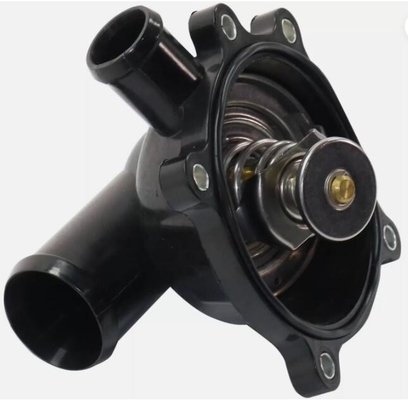 Montagem de caixa de termostato de resfriamento de motor de plástico metálico para Audi A6 S6 S6 S8 Q7 Volkswagen Touareg Preto