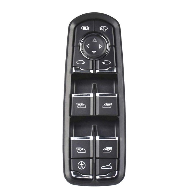 7PP959858AE Interruptor de espelho de janela de potência preta para Porsche Cayenne Macan Panamera 2011-2018
